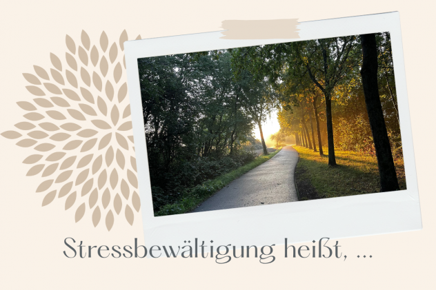 Stressbewältigung heißt, ...